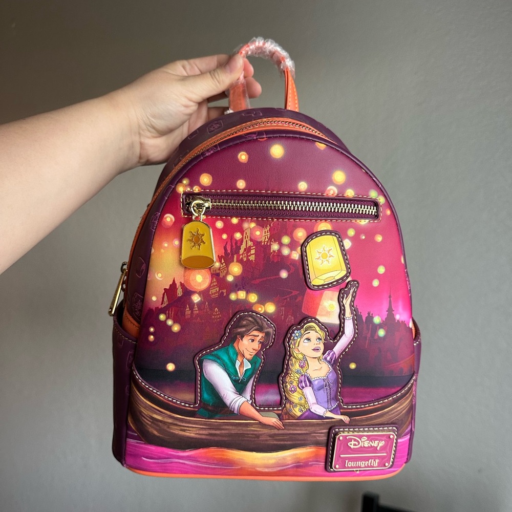 Loungefly Disney Tangled Backpack - Purple and Orange